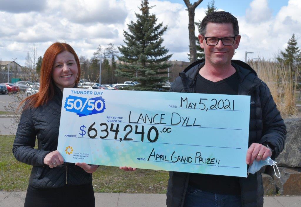 Lance & Lynn Dyll win $634,240 in April's Thunder Bay 50/50