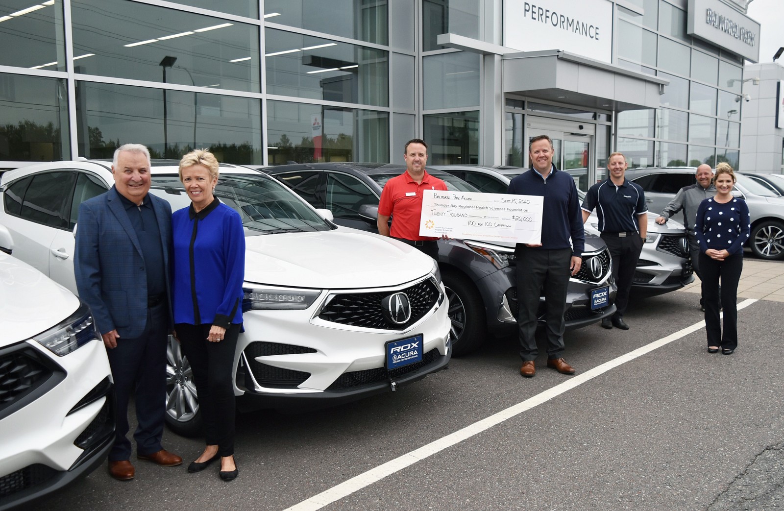 Balmoral Park Acura's 100 for 100 Campaign Provides $20,000 to COVID-19 Relief Fund