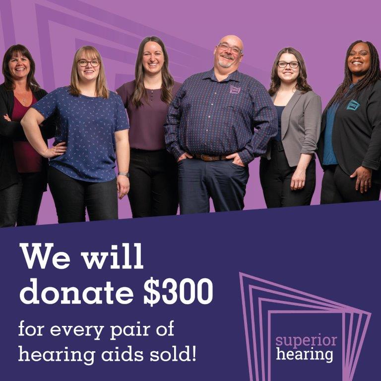Superior Hearing Donating $300 from Every Pair of Hearing Aids