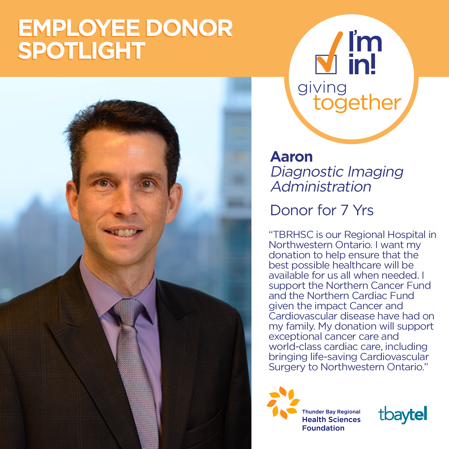 Employee Donor Spotlight: Aaron Skillen