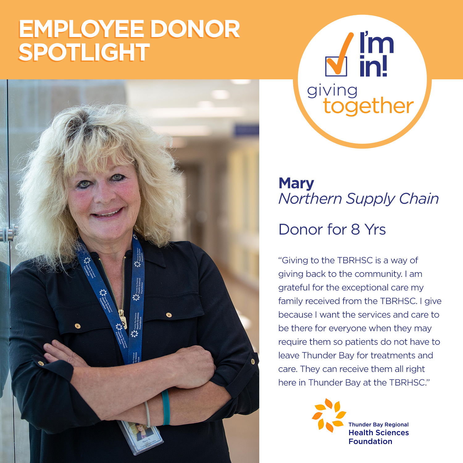 Sept 25 - Employee Donor Mary